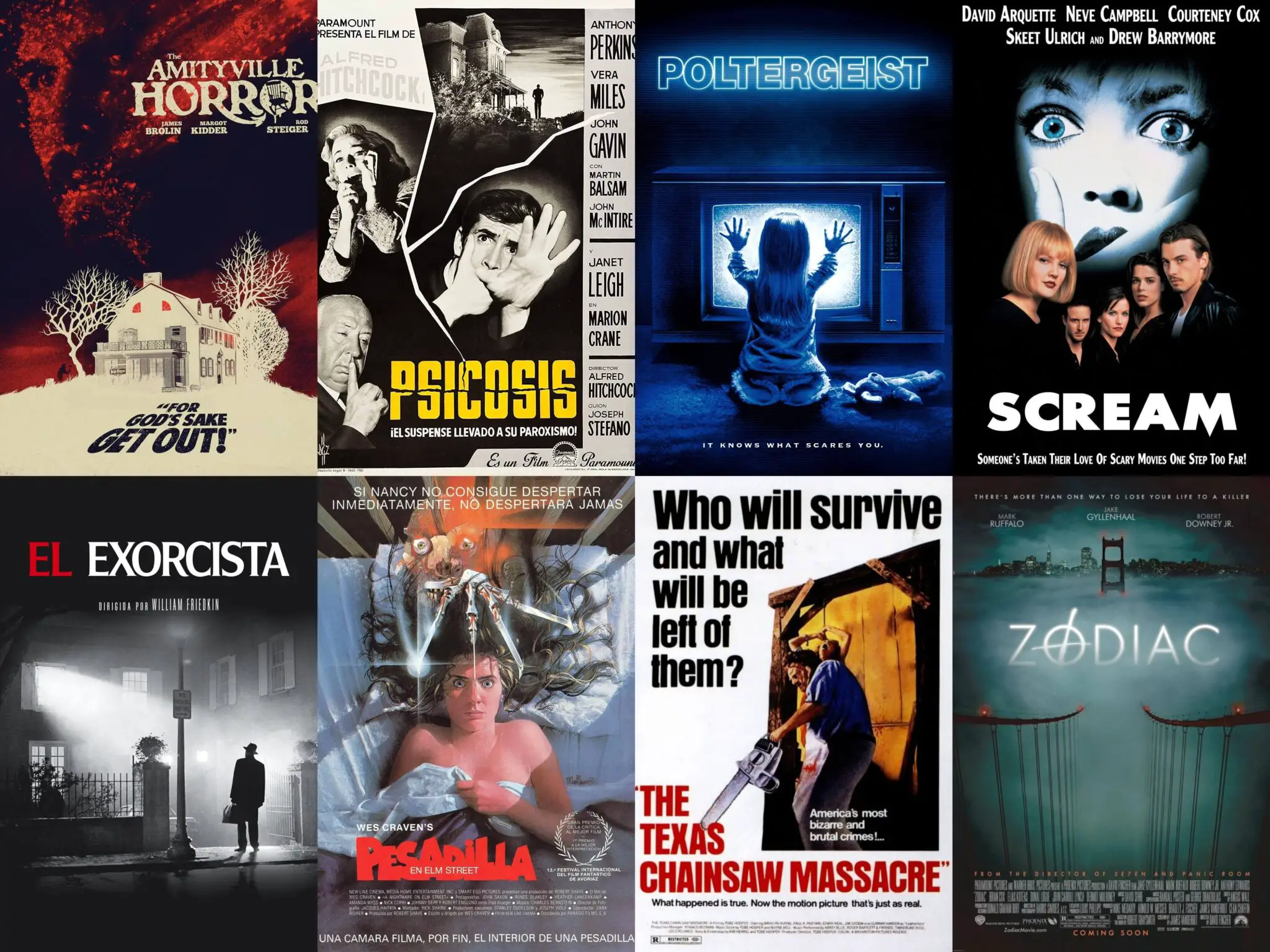Las 20 mejores películas de terror basadas en hechos reales.