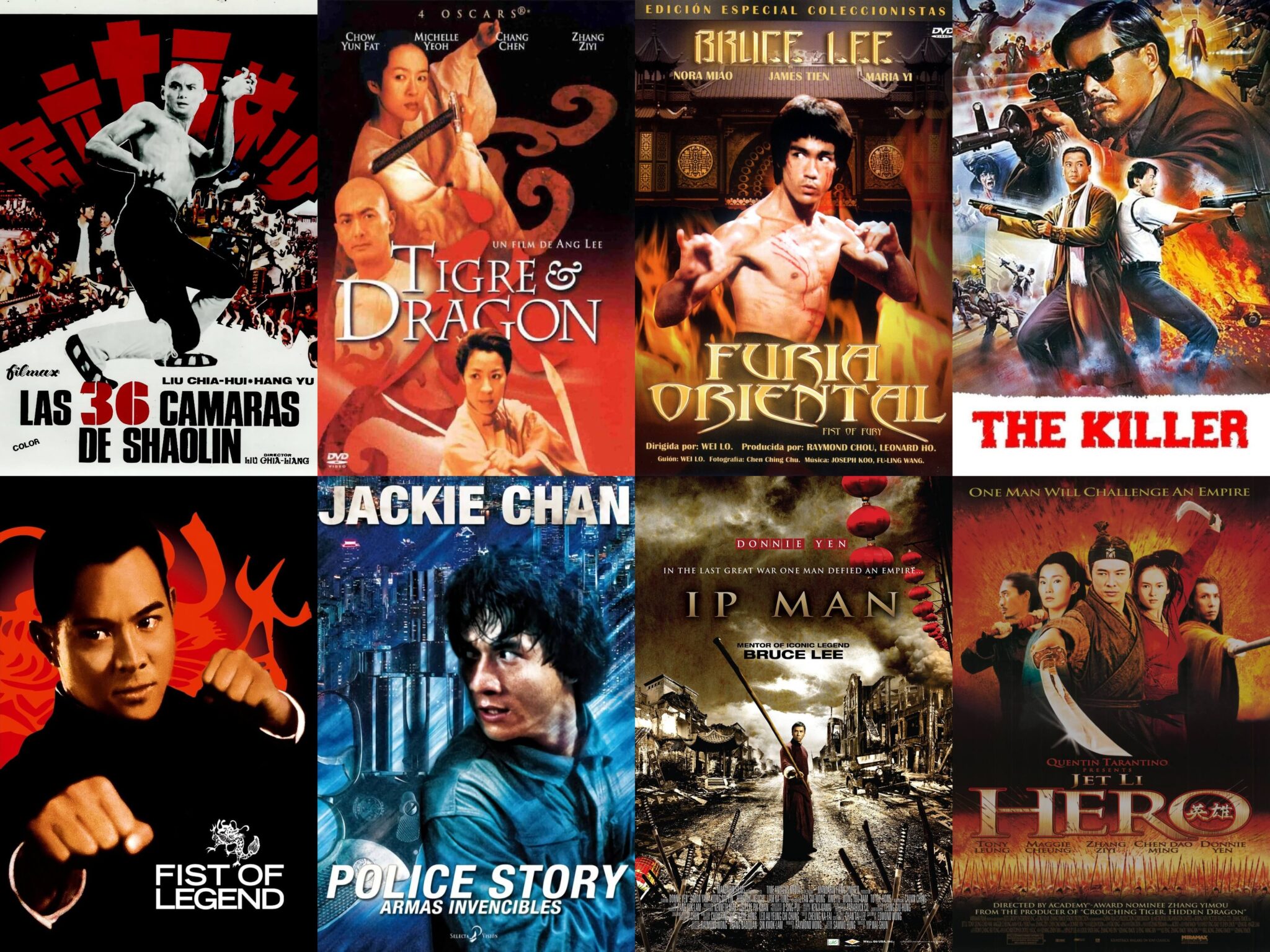Las 20 mejores películas chinas de acción.