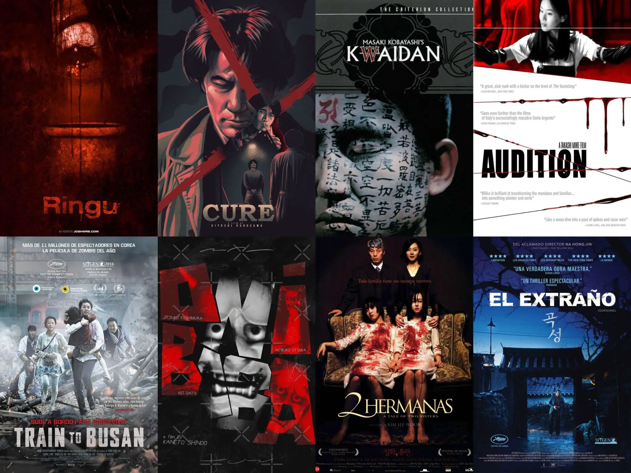 Las 20 mejores películas de terror asiáticas.